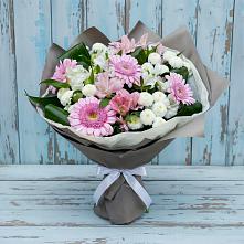 Букет цветов из:  Герберы, Альстромерии и Хризантемы в Нягани