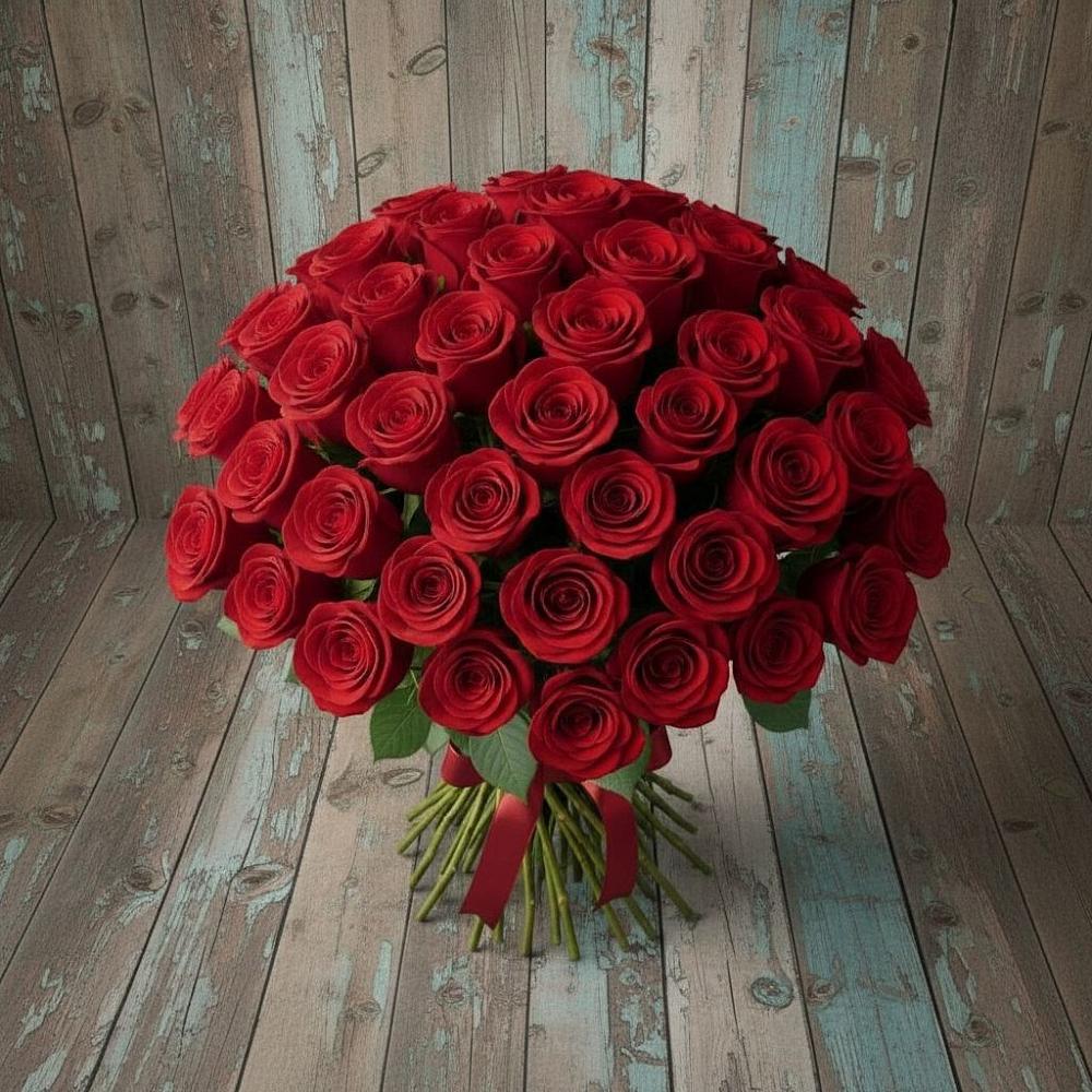 Букет 55 Красных роз Фридом в Нягани