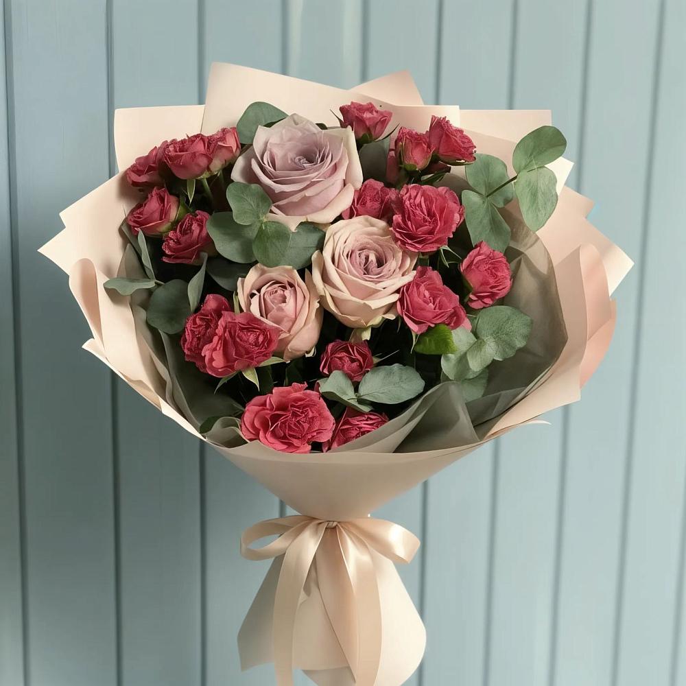 Букет цветов из: Гвоздики и Розы в Нягани