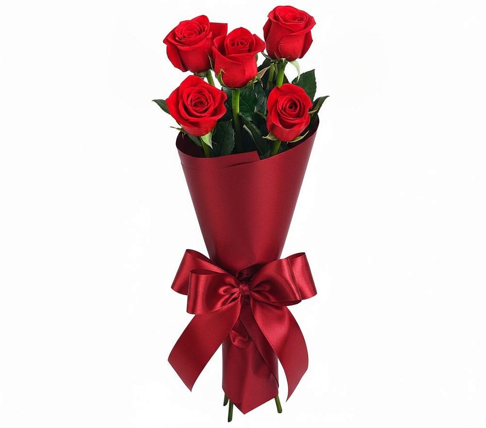 Букет 5 Красных роз Эдлесс Лав в Нягани