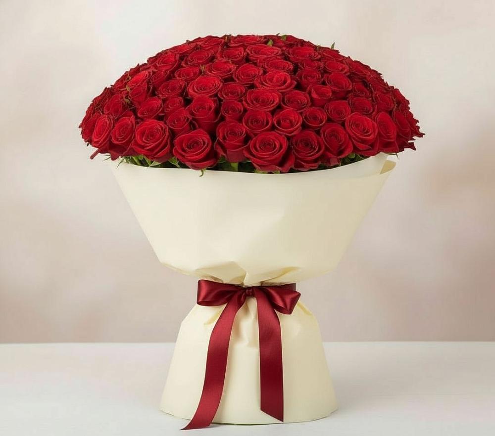 Букет 101 Красная роза Милано в Нягани