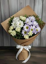 Букет цветов из:  Хризантемы и Розы в Нягани
