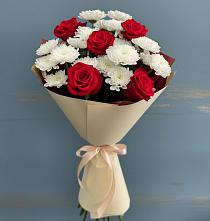 Букет цветов из:  Розы и Хризантемы в Нягани