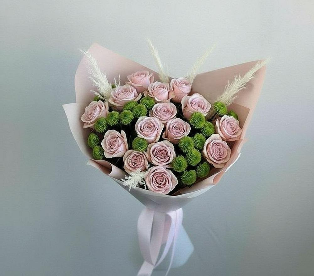 Букет цветов из: Розы и Хризантемы в Нягани