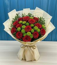 Букет цветов из:  Розы и Хризантемы #REPLACE_PRED# Нягани